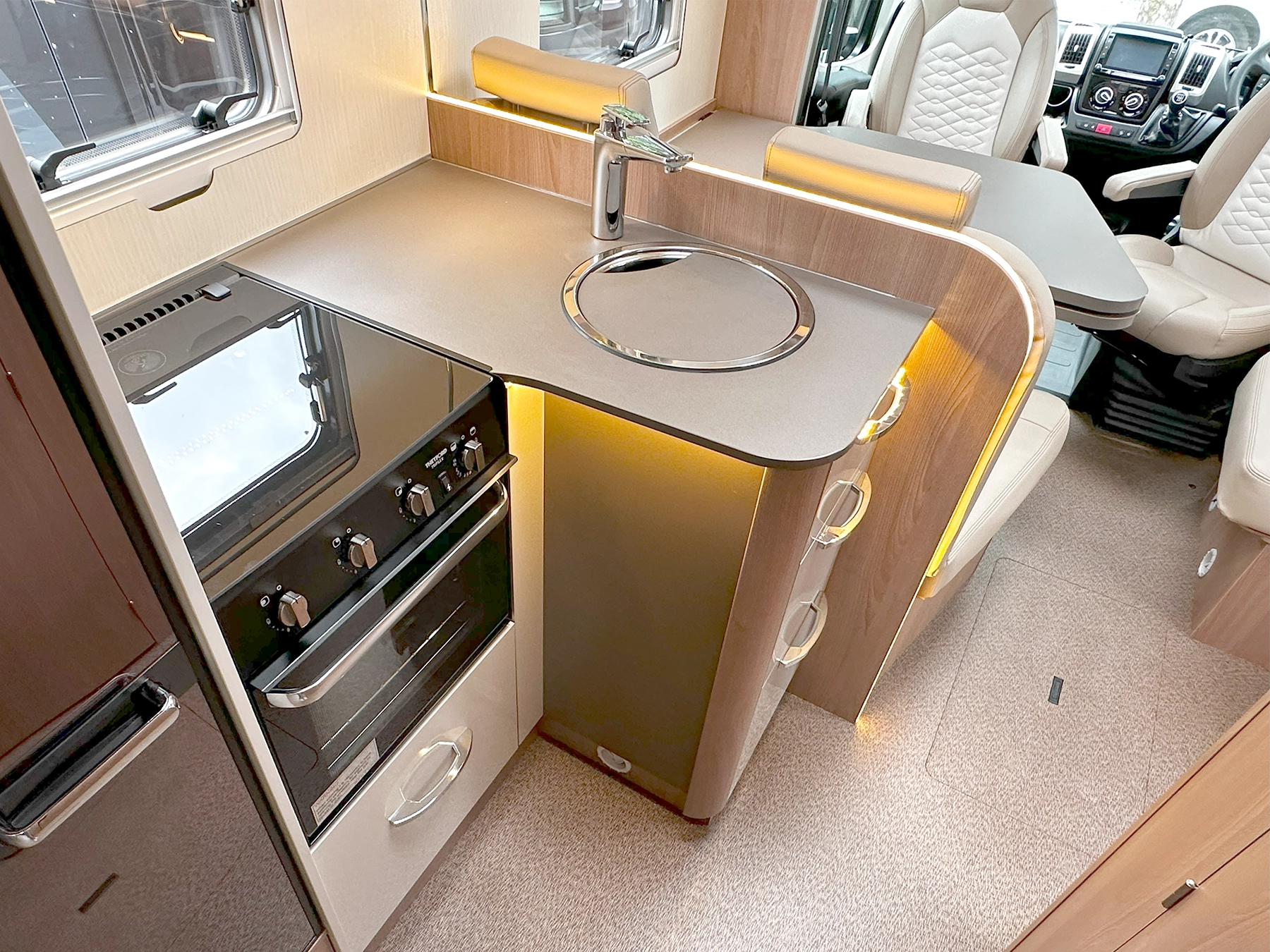 Burstner Lyseo TD 745 Harmony Line Motorhome Kitchen Area