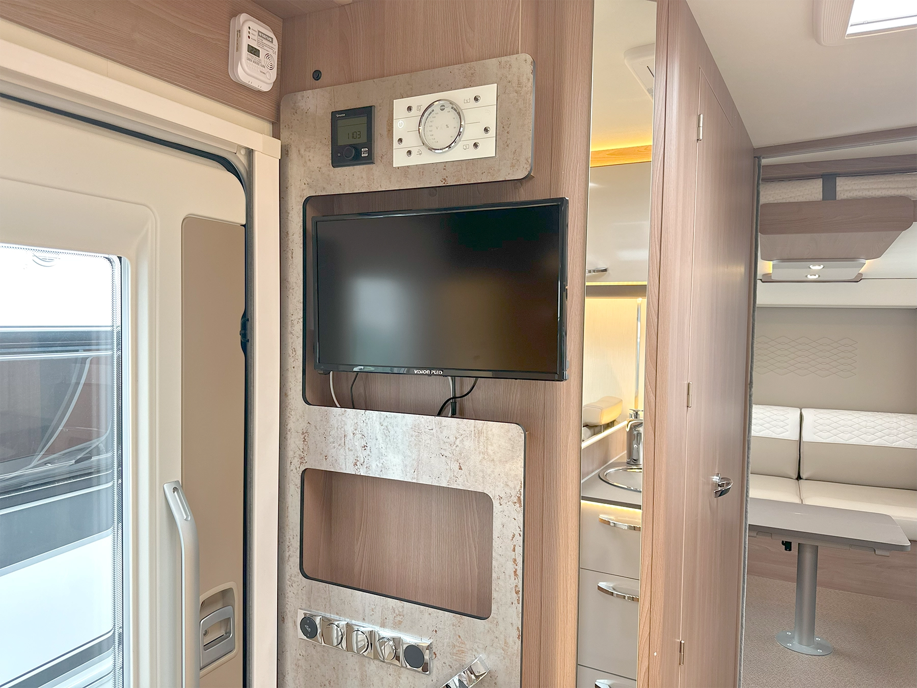 Burstner Lyseo TD 745 Harmony Line Motorhome TV Lounge Area