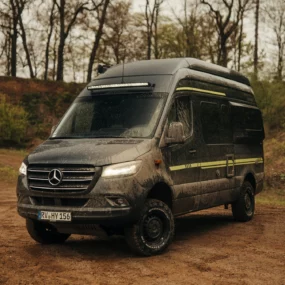 Hymer Grand Canyon S Crossover Campervan - Lifestyle Exterior Front Left