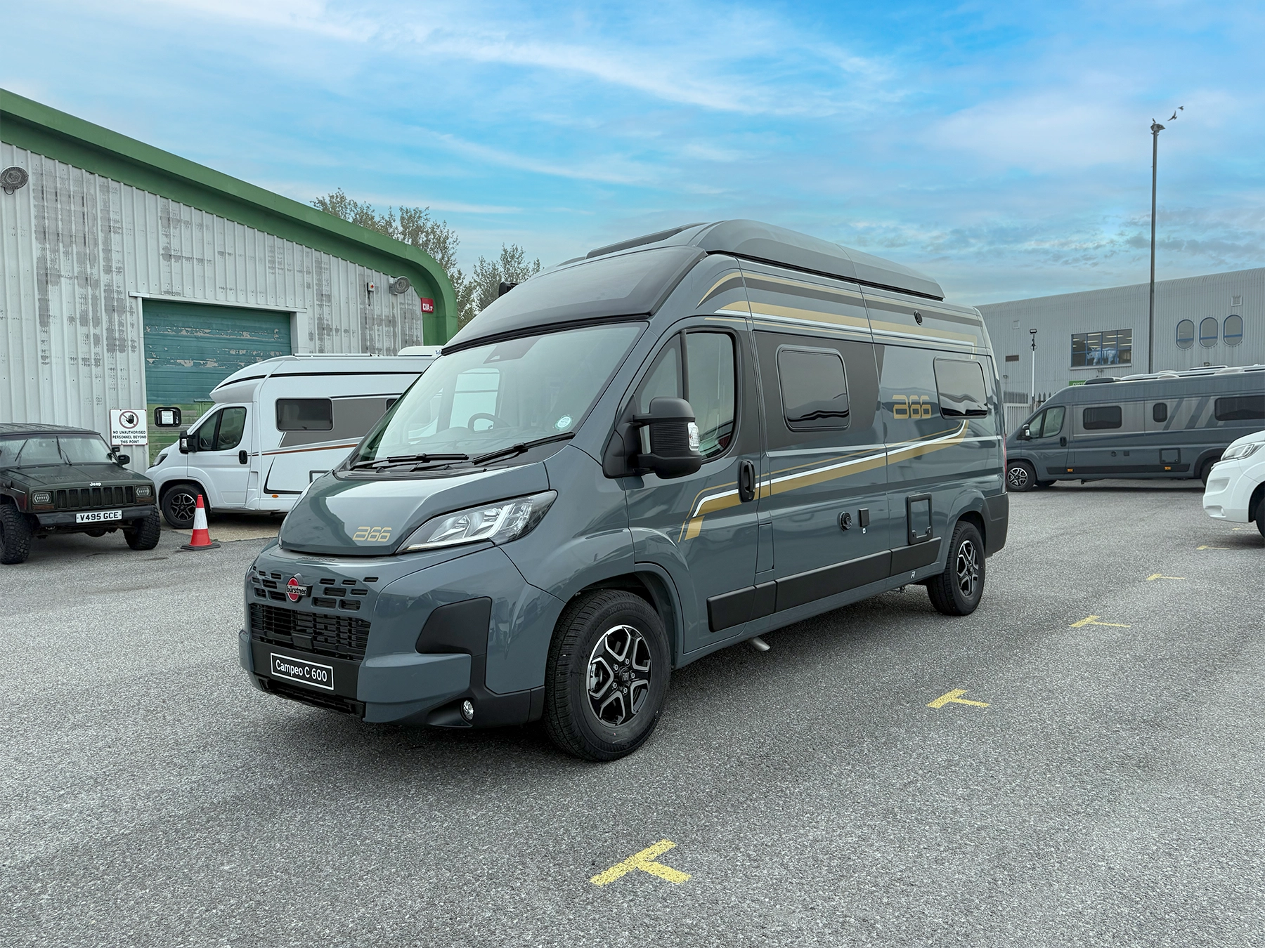 Burstner B66 600 C Pop-Top Exterior Front Left