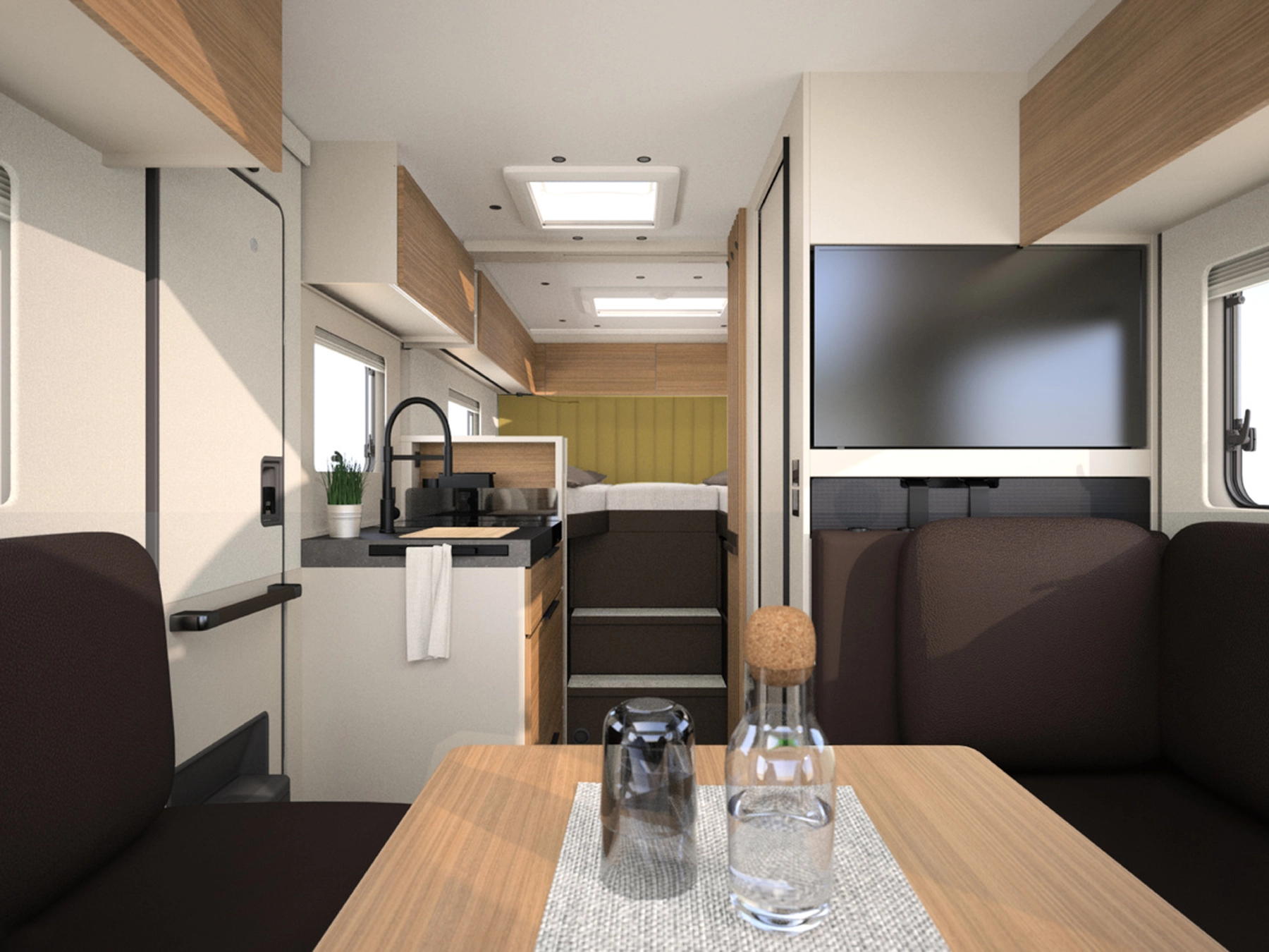 Burstner Signature Motorhome SFT 7_0 - Interior Brown and Light