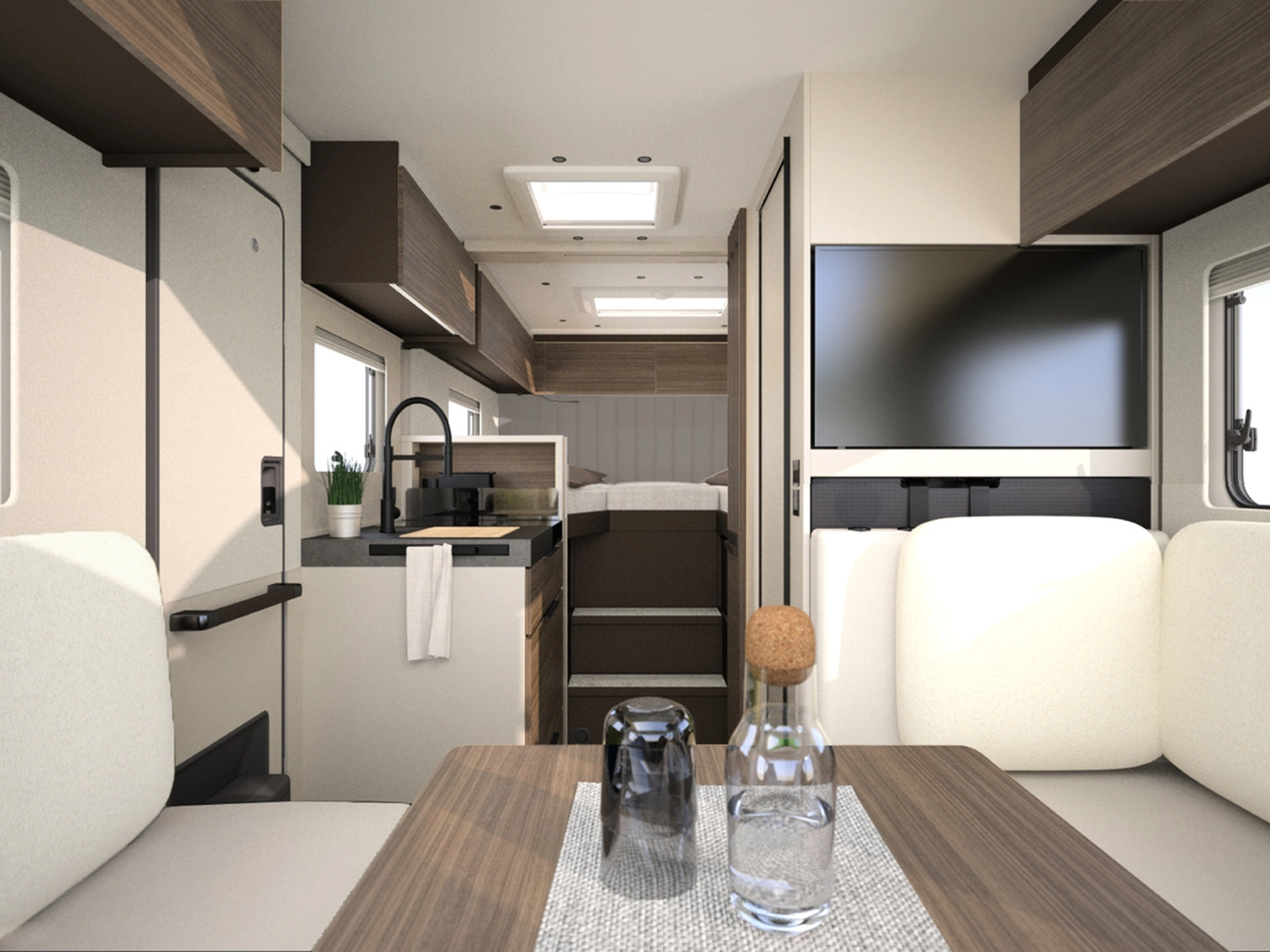 Burstner Signature Motorhome SFT 7_0 - Interior Cream and Dark