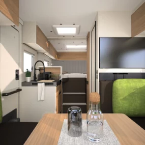 Burstner Signature Motorhome SFT 7_0 - Interior Green and Light