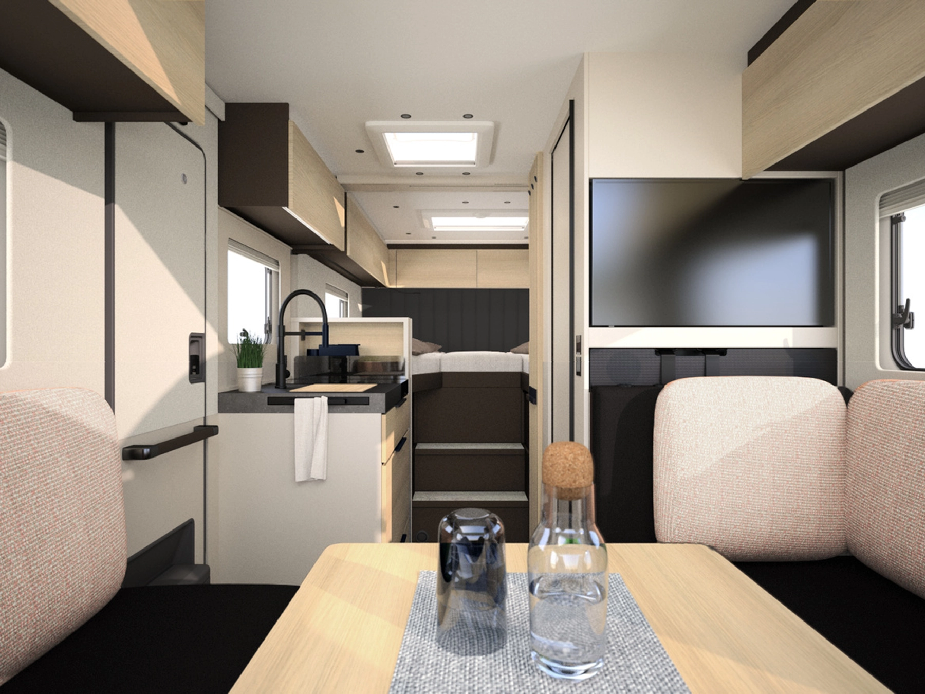 Burstner Signature Motorhome SFT 7_0 - Interior Pink and Light