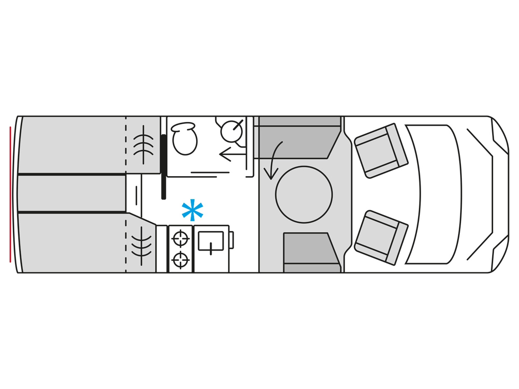Burstner Signature Motorhome SFT 7_1 - Floorplan Layout