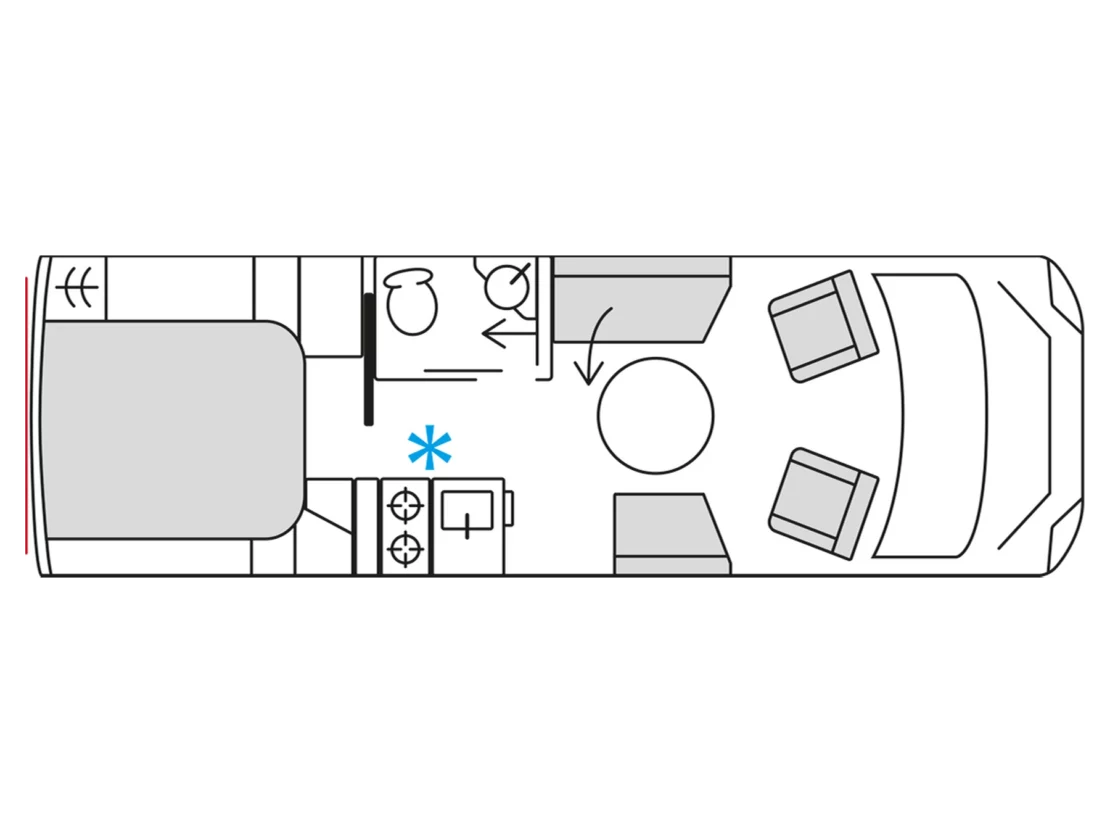 Burstner Signature Motorhome SFT 7_4 - Floorplan Layout