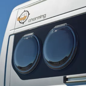 Malibu First Class Two Rooms 640 GT Skyview Charming Campervan - Exterior Porthole Windows Closed