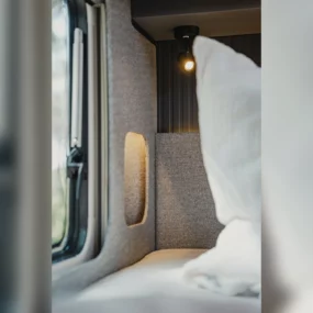 Hymer B-MC T 680 Motorhome - Bedroom Storage Bedside