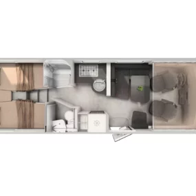 Hymer B-ML I 780 Blackline Motorhome FO100250 - Interior Floorplan Layout