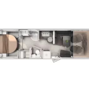 Hymer B-ML I 890 Blackline Motorhome FO100280 - Interior Floorplan Layout