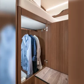 Hymer B-ML T 780 Blackline Motorhome - Bedroom Wardrobe Shirts
