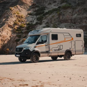 Hymer ML-T Crosstrail Motorhome FO100120 - Exterior Lifestyle Beach Cliff