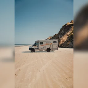 Hymer ML-T Crosstrail Motorhome FO100120 - Exterior Lifestyle Beach Left Portrait