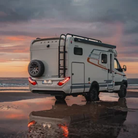 Hymer ML-T Crosstrail Motorhome FO100120 - Exterior Lifestyle Beach Rear Right