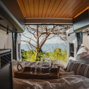 Hymer Redwood Campervan Core - Bed from Inside