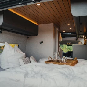 Hymer Redwood Campervan Core - Bed from Rear
