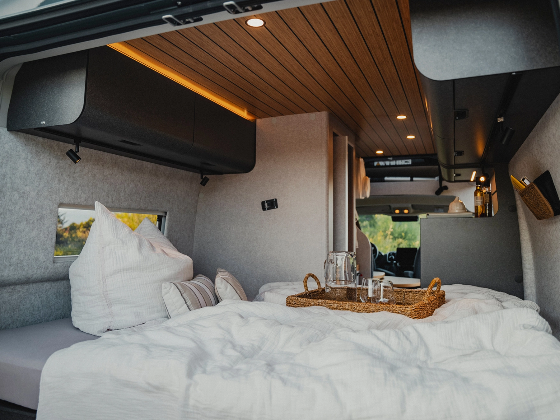Hymer Redwood Campervan Core - Bed from Rear