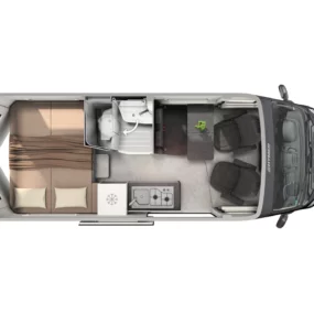 Hymer Yellowstone 601 Campervan Core - Interior Floorplan Layout