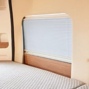 Malibu First Class Two Rooms Campervan - Blinds Closed