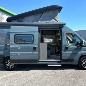 Hymer Redwood Explorer 600 Exterior Left Side Door Open