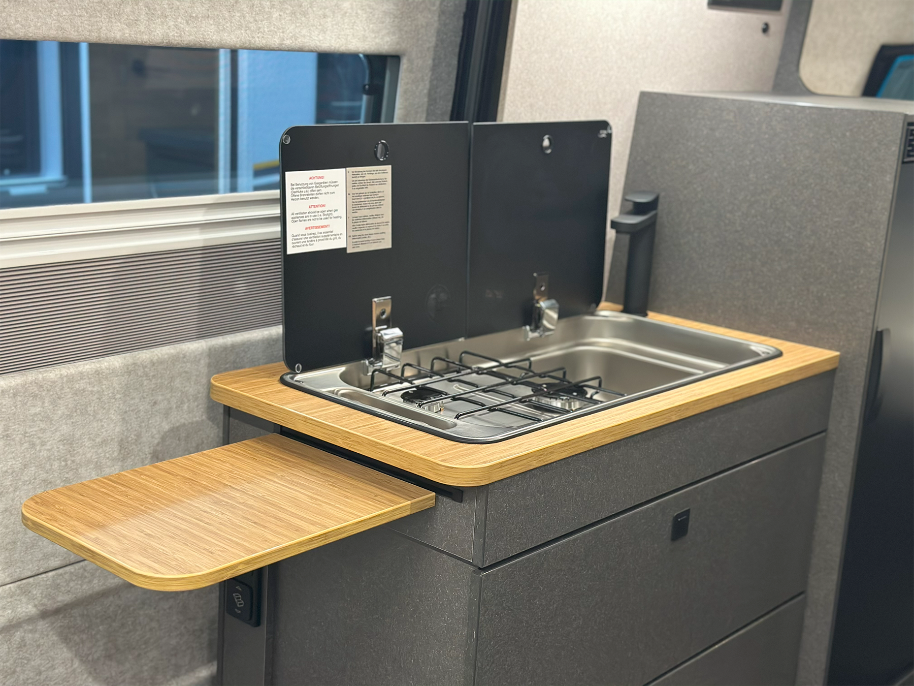 Hymer Redwood 601 Sport Pop Top Kitchen Worktop Extended