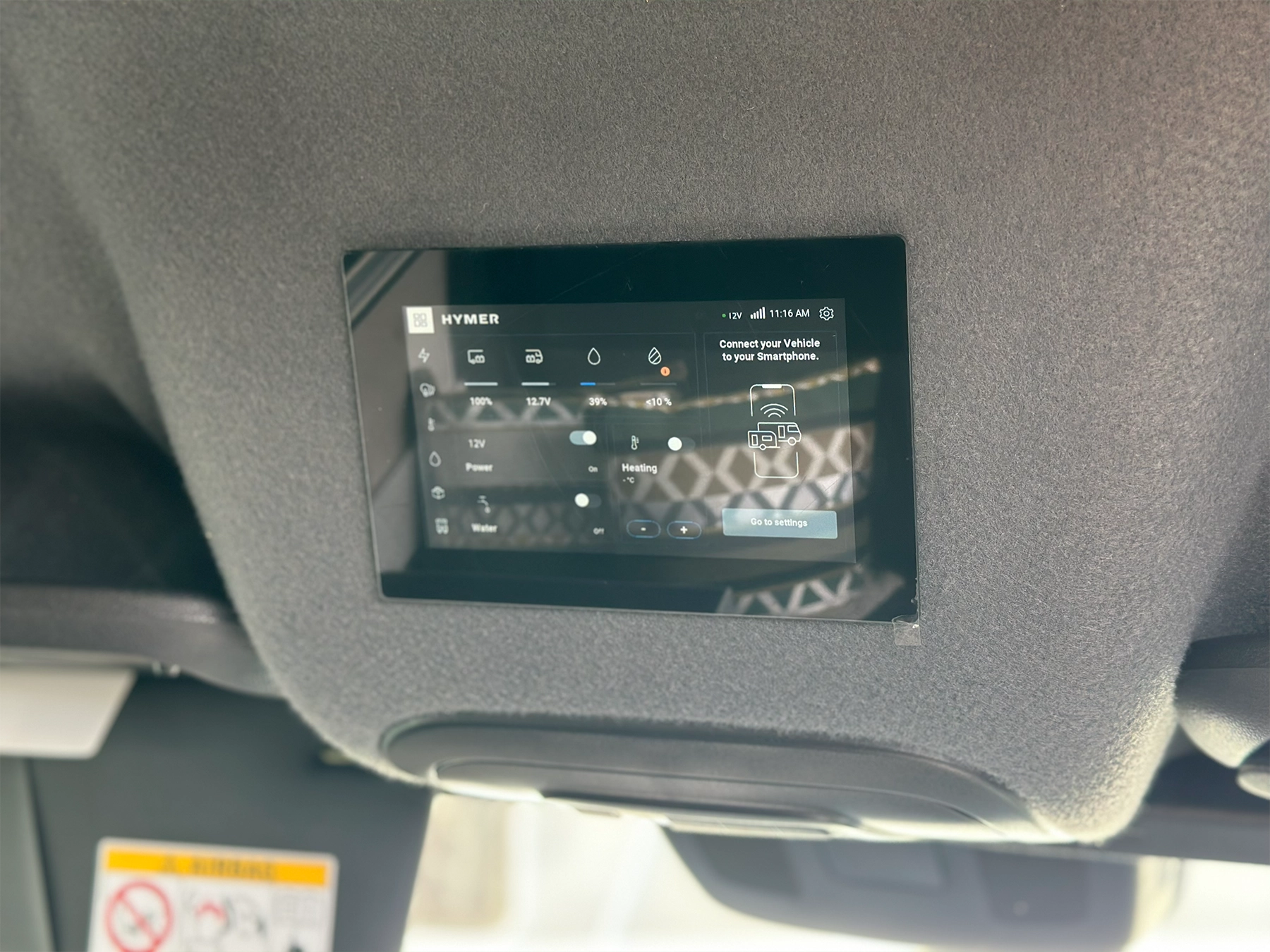 Grand Canyon S Pop Top 4x4 Hymer Control Panel
