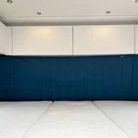 Burstner Signature 7.1 Blue Leather Headboard