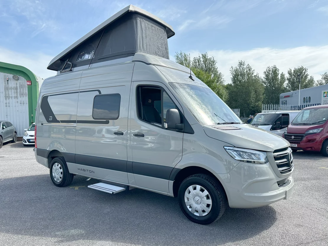 Burstner Habiton Exterior Front Right Side Pop Top Up