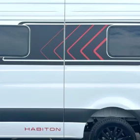 Burstner Habiton Exterior Red Decals