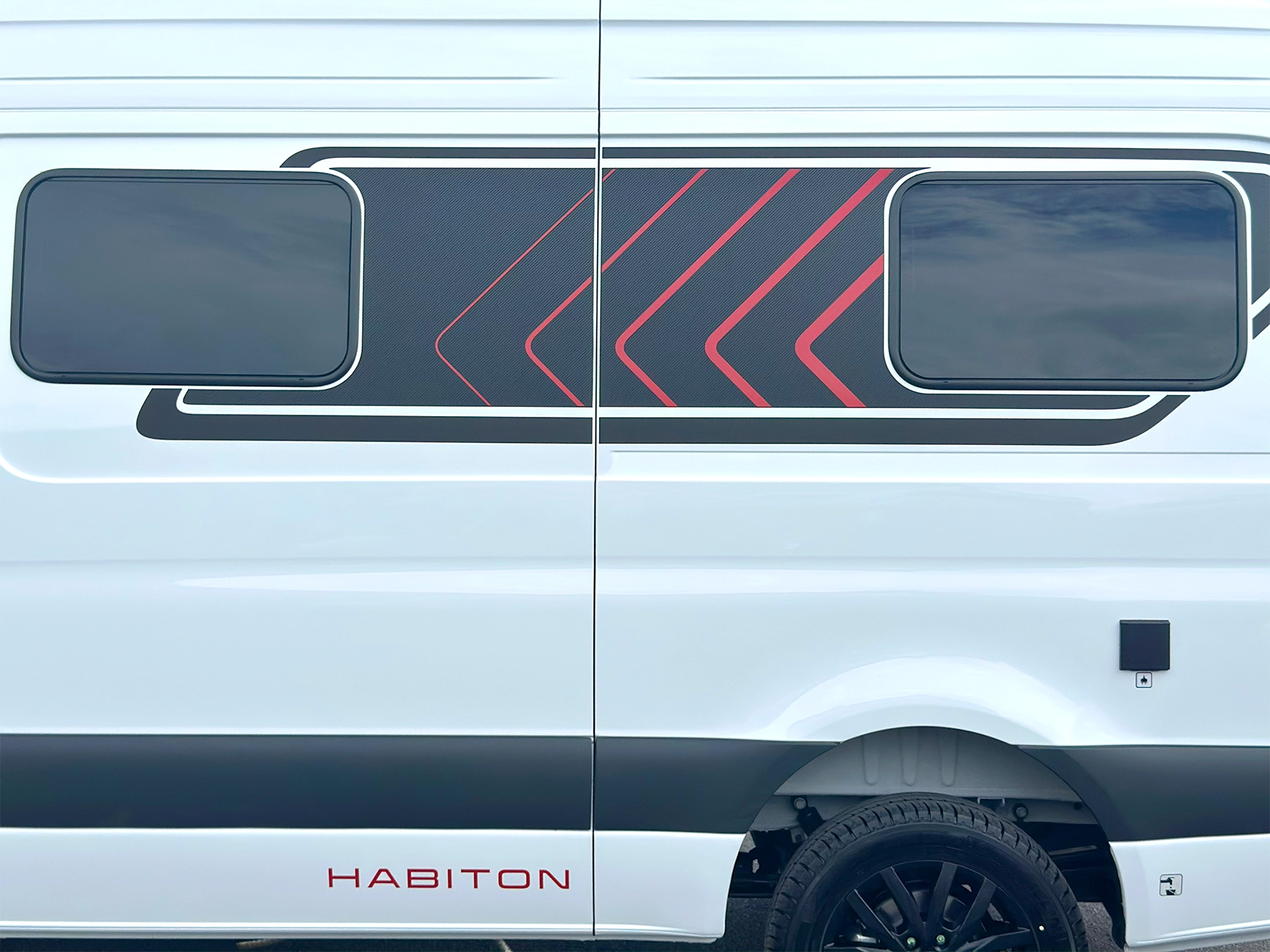 Burstner Habiton Exterior Red Decals