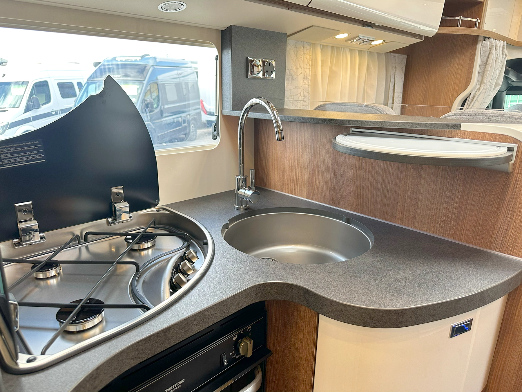 Carthago C1 Tourer T 145 RB LE Lightweight Kitchen Sink & Hob