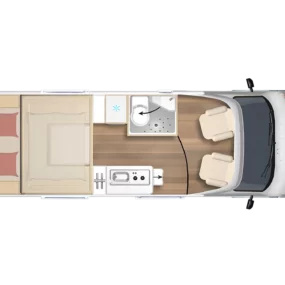 Burstner B66 Campervan 644 - Floorplan Layout