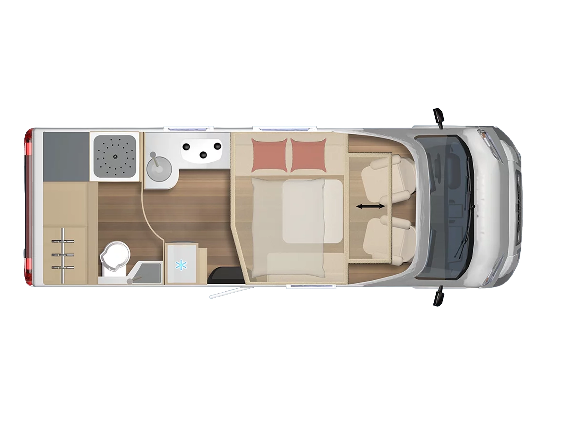 Burstner B66 TD 684 Motorhome FO400684 - Interior Floorplan Layout