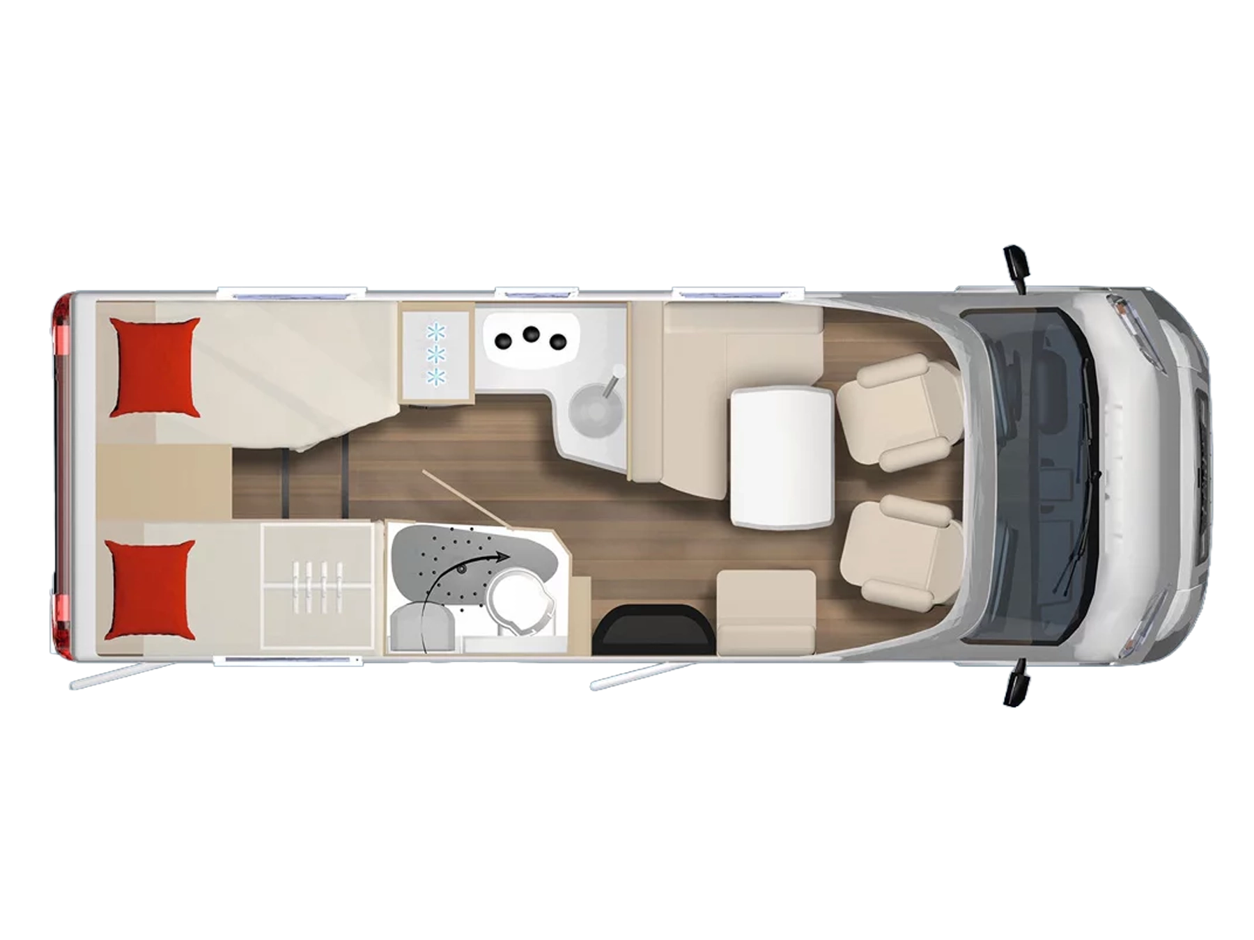 Burstner B66 TD 690 Motorhome FO400690 - Interior Floorplan Layout