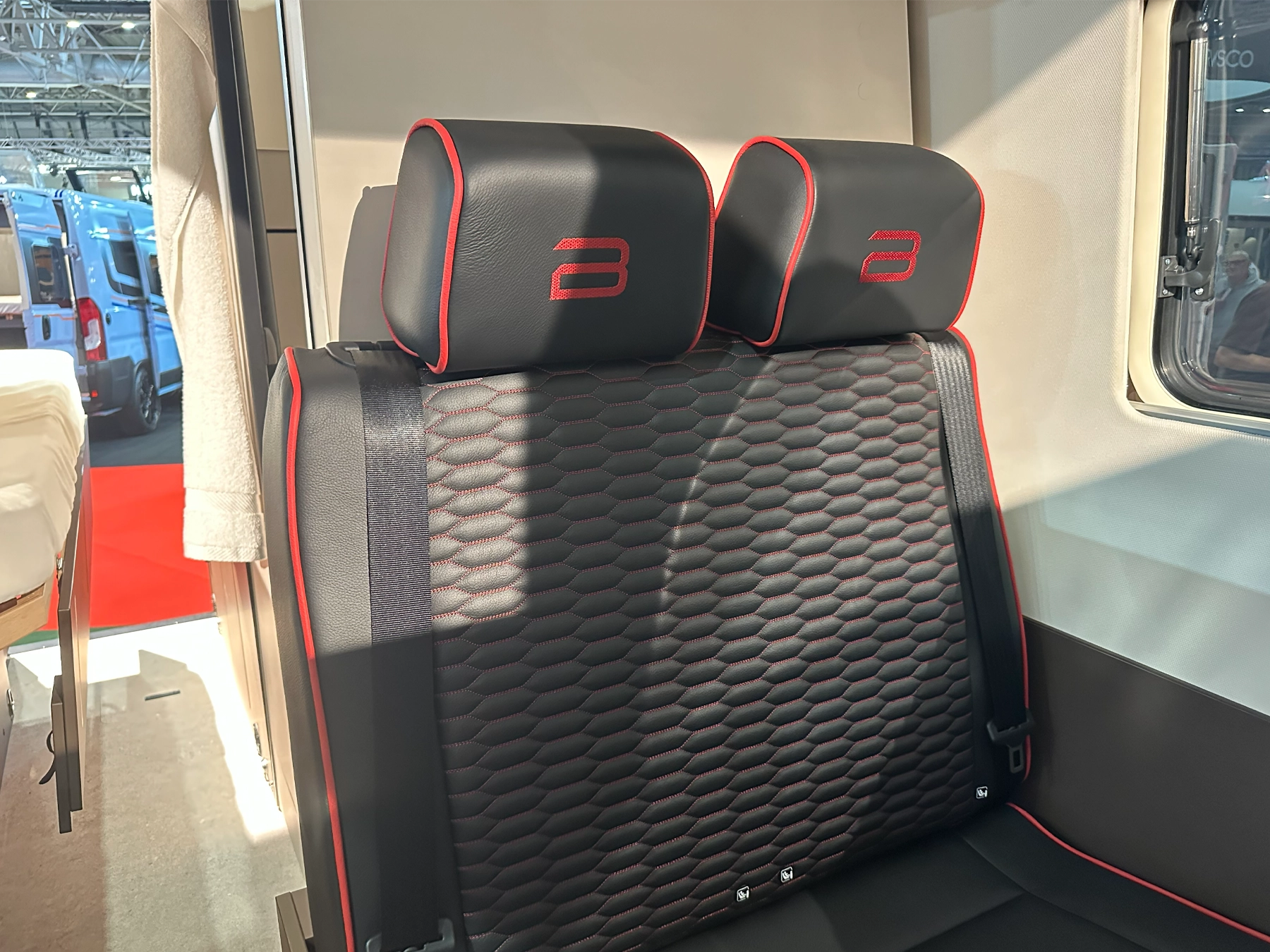 Burstner Habiton HM 6 Campervan FO400060 - Lounge Seat Upholstery Detail