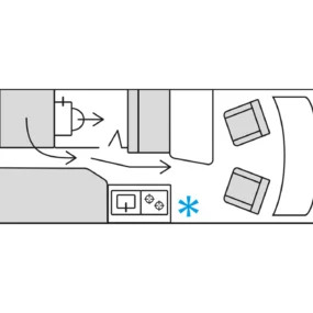 Burstner Habiton HM 6 Campervan - Floorplan Layout