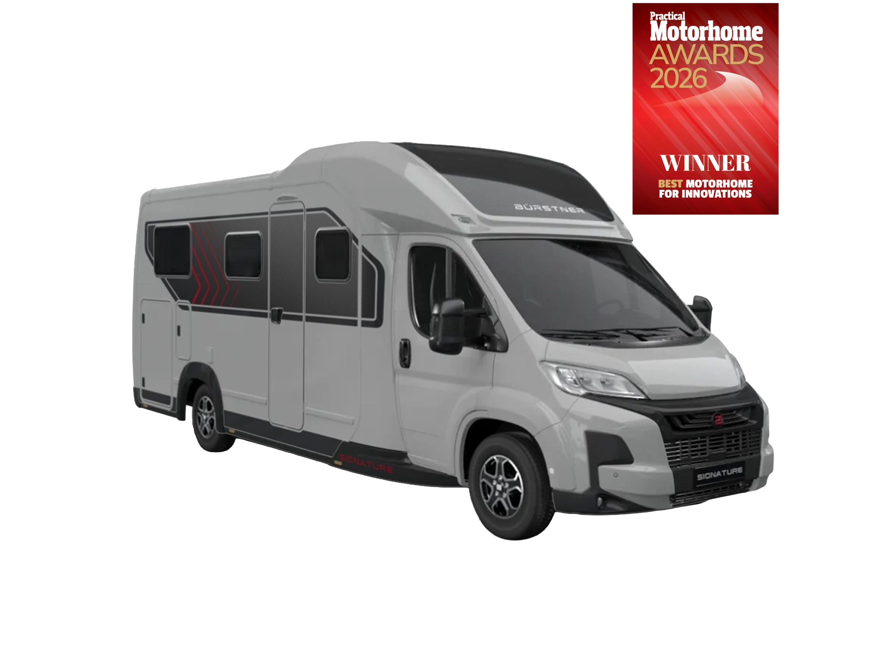Burstner Signature 75 Motorhome 9725 - Exterior Front Left Award