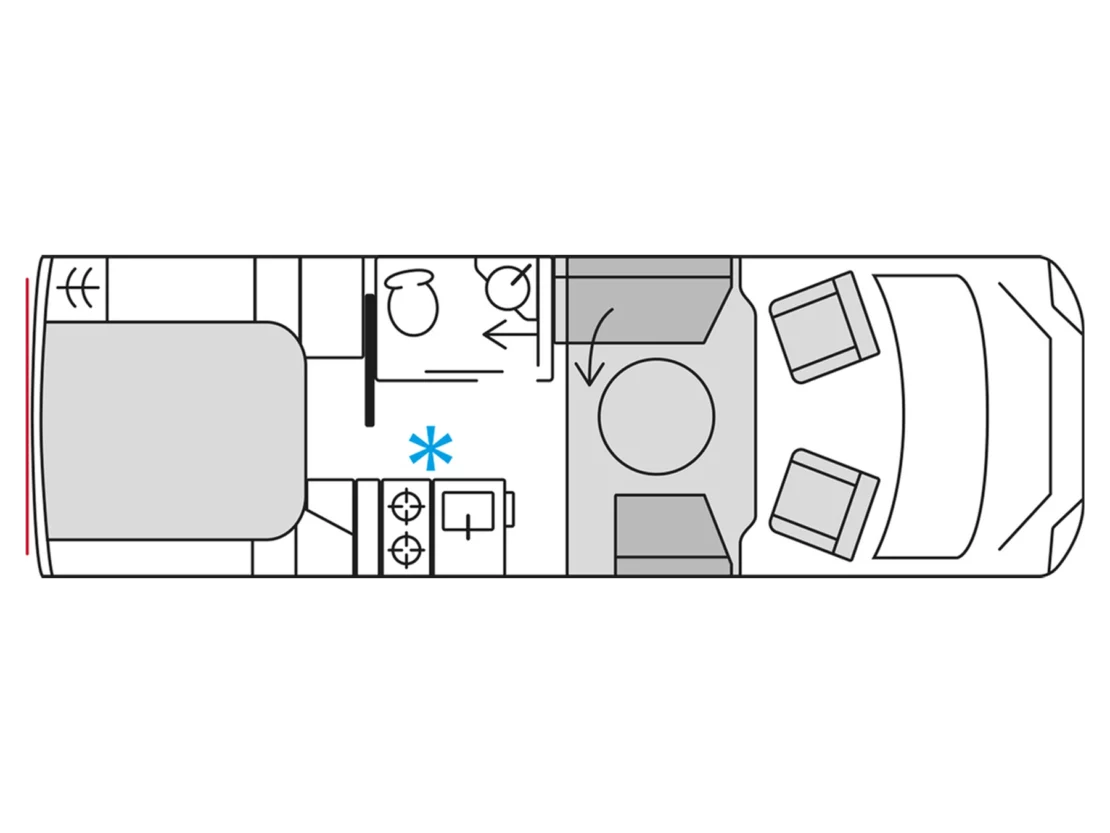 Burstner Signature Motorhome SFT 7_5 - Floorplan Layout