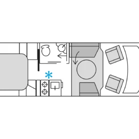 Burstner Signature Motorhome SFT 7_5 - Floorplan Layout