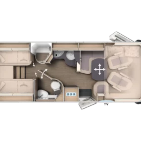 Carthago C1 Tourer Edition Plus I 149 RB LE Motorhome FO900070 - Interior Floorplan Layout