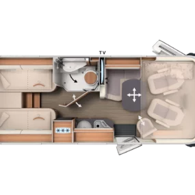 Carthago C2 Tourer I 141 KB LE Motorhome FO900030 - Interior Floorplan Layout
