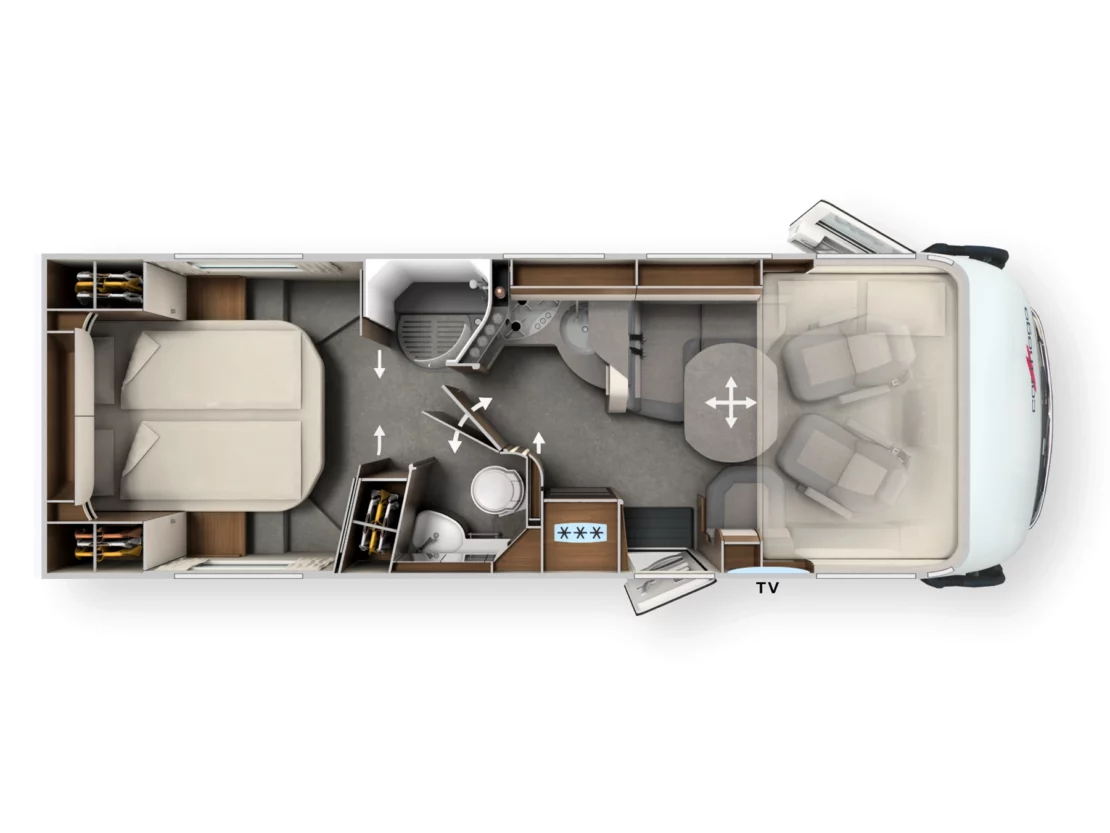 Carthago Chic C-line I 50 QB L Motorhome FO900090 - Interior Floorplan Layout