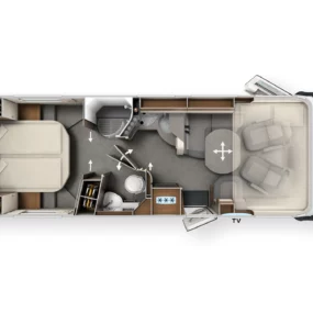 Carthago Chic C-line I 50 QB L Motorhome FO900090 - Interior Floorplan Layout