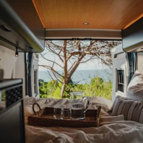 Hymer Redwood Campervan Core - Bed from Inside