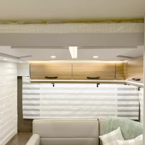 Burstner B66 744 TD Rear Drop Down Bed Over Lounge Area