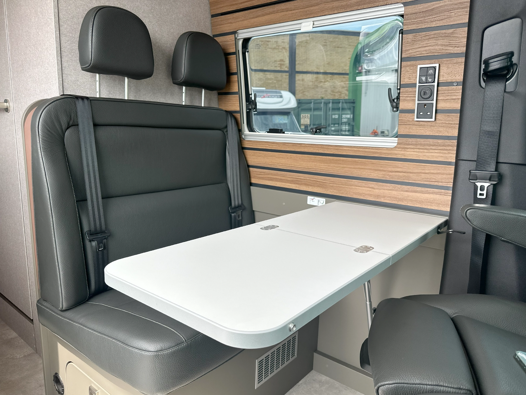 Hymer Grand Canyon S Xperience Pop Top Lounge Area Table ExtendedHymer Grand Canyon S Xperience Pop Top Lounge Area Table Extended