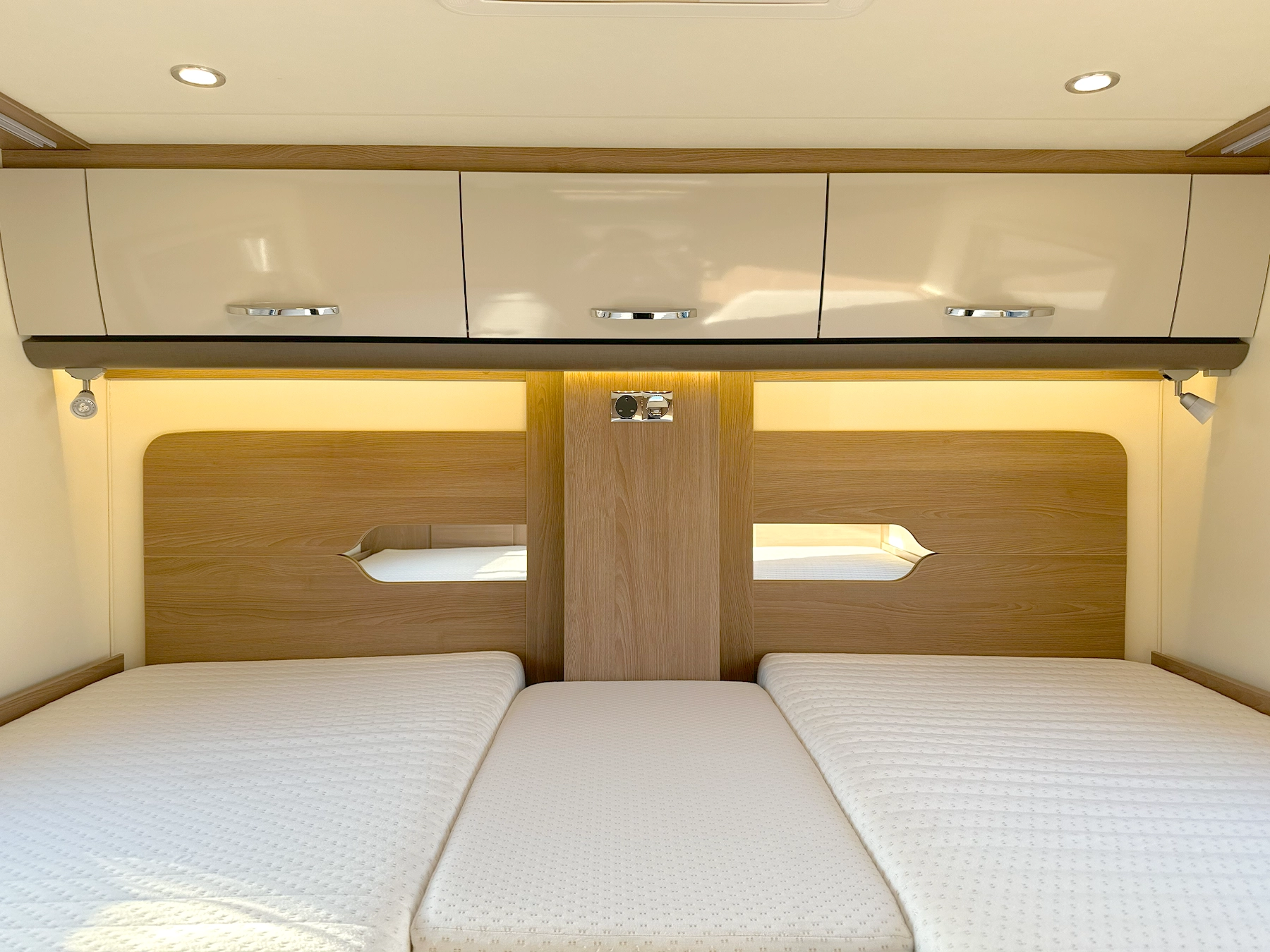 Burstner Lyseo TD 727 G Harmony Line Overhead Storage Bedroom