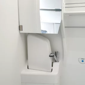 VW Grand California 680 Bathroom Sink Folded Away
