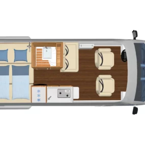 Hymer Grand Canyon S Crossover Campervan 13147 - Interior Floorplan Layout