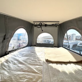 Hymer Grand Canyon S Crossover Campervan 13147 - Pop Top Bed Unzipped